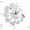 3D Water-drop Mirror Wall Clock Acrylic Sticking