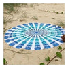 Round Tassel Knitted Beach Towel Lantern Towel Chiffon   green