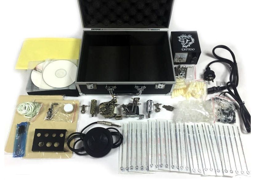 New 2 Machines Tattoo Machine Guns Complete Kit Supper Value Pack w carry case