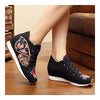 Prunus Triloba Sportschuhe Vintage Peking Stoff Schuhe Bestickt Schuhe Schwarz