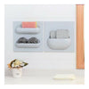 Traceless Bathing Room Storage Rack   khaki 4 lattice