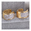 Fresco Pendientes 18Ct Oro Platino Galvanizada Amarillo
