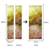 Neuf 3d Diy PVC Imperméable Porte Autocollant Mural Pierres Rue Qd055