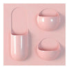 Traceless Bathing Room Storage Rack      pink 3 lattice