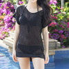 Black Swimwear Swimsuit 3pcs Korean Peplum