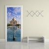 Door Sticker New 3D DIY PVC Waterproof  Door Wall Mural Taj Mahal qd037