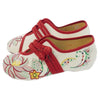 Lotus Cowhells Old Beijing Cloth Embroidered Shoes   beige