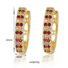 Colorido Circonita Pendientes 18Ct Oro Platino