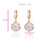 18Ct Oro Galvanizada Circonita Pendientes