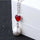 Necklace Romantic Love Heart Hanging Pearl with Silver