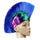 Shiny Cockscomb Hair Punk Hair Cap Bright Wig shiny rainbow sapphire blue1