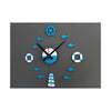 Bricolaje Torre Timón Life Buoy Peces Pequeños Reloj Pared Silencioso 01