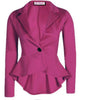 5 colors Asymmetrical High Low Pleated Casual Suit Blazer Jacket