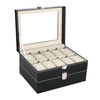 Pu Boîte Montre Multifonctionnel Montre Boite de Rangement 20 Positions