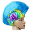 Lustroso Cresta de Gallo Pelo Punk Tapa Bright Peluca Rainbow Azul Cielo