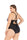 Classic Black White Blossom Floral Padded One Piece Swimsuit Padded Bra Tankini