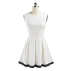 Dress beautiful Big Peplum Sleeveless Black Lace Macrame