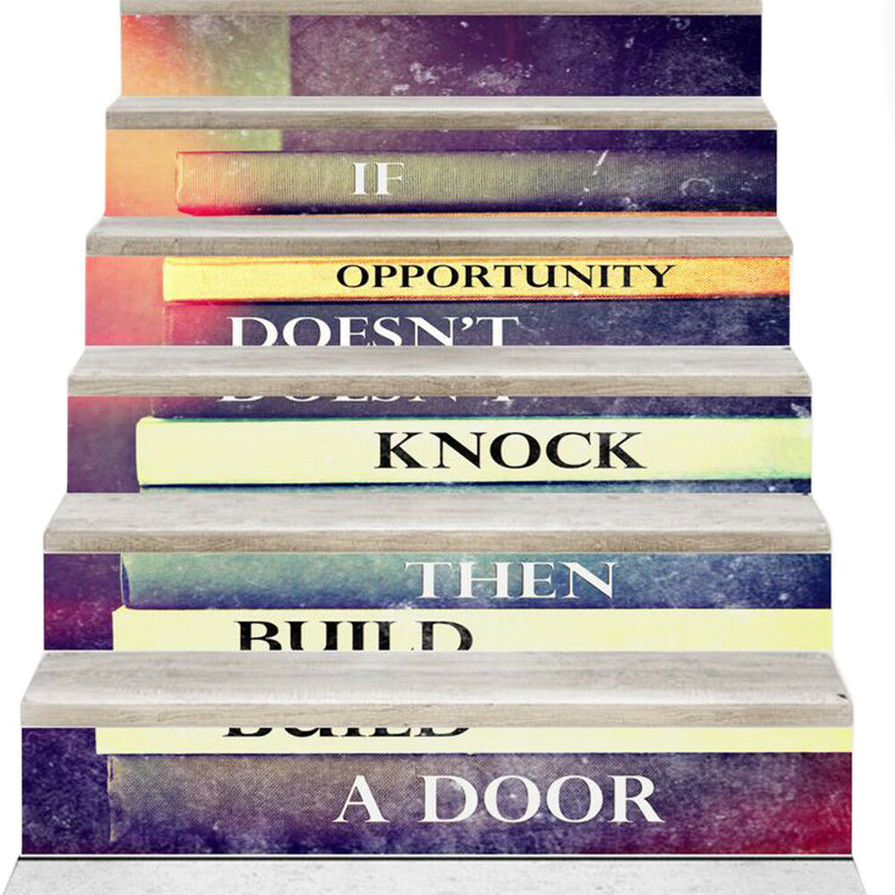 New 3D DIY PVC Waterproof  Stair Decals Wall  Floor Sticker Letters QS010