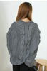 Damen Frühling Herbst Fall Kabel Freizeit Cardy Pullover Fledermaus Mantel