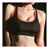 Breathable Dry Fast Woman Shockproof Running Vest Wireless Yoga Bra   black