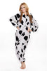 Unisex Adult Pajamas Cosplay Costume Animal one piece sleepwear Suit Milk Cow