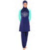 Musulmán Bañador Burqini Traje de Baño Mujer Azul