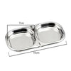 Acero Inoxidable Aderezo Plato Mostaza Plato con 2 Funda Cuadrado