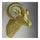 Sheep Head Wall Hanging Decoration Plastic golden