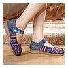 Old Beijing Cloth Embroidered Shoes Cross Stitch   purple