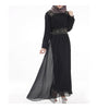 Malaysische Muslimisch Damen Gewebe Groß Schößchen Kleid Chiffon