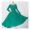 Muslimisch Langes Kleid Falten Chiffon Elegant KLEID