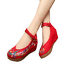 Colorful Phoenix Embroidered Shoes High Heeled Shoes Woman Cloth Shoes