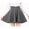 High Waisted Bust Skirt Middle Long Pleated A-line Skirt grey S