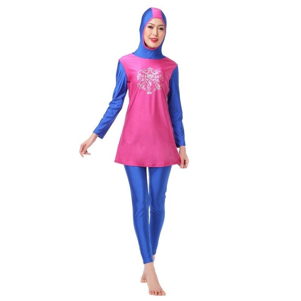 Muslim Swimwear Swimsuit Bathing Suit hw10h   rose red Burqini