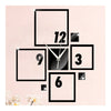 DIY Wall Clock 3D Creative Living Room Silent Mirror