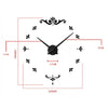 Espejo Reloj de Pared Súper Tamaño Grande Bricolaje Creativo 3d Plata