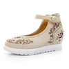 Chinese Ethnic Embroidery Inner high Heel Elevator Cheongsam Dress Shoes Flower
