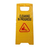 Caution Cleaning IN Progress Double Side Sign Warning Board Bright Yellow Plasti