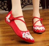 Chinese Ethnic Embroidery Ballet Flat Marry Janes Dancing Shoes Butterfly
