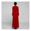 Vintage Preppy Style Long Dress Big Peplum  S