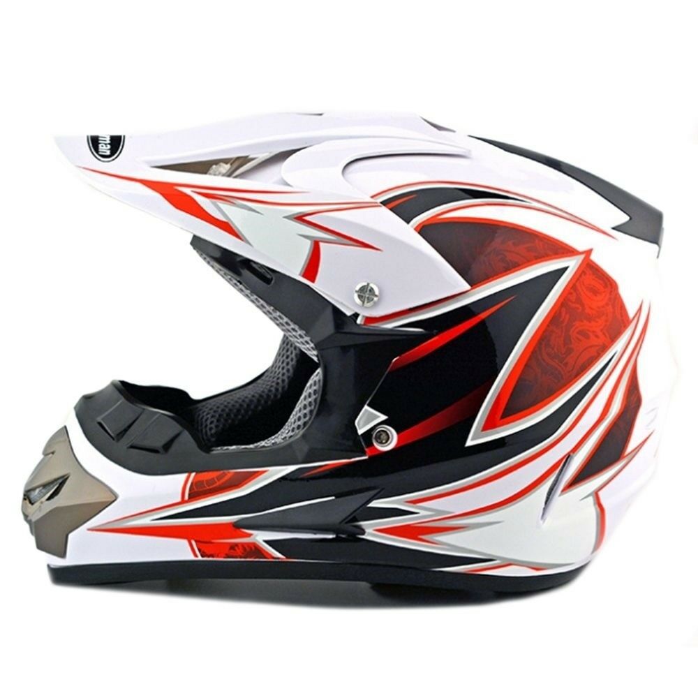 Motorcycle Motor Bike Scooter Safety Helmet white dragon