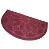 Door Floor Ground Mat Carpet Semi-circle Embossed 50x80cm