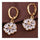 18Ct Oro Galvanizada Circonita Pendientes