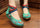 Chinese Embroidered Shoes Women Ballerina Cotton Elevator shoes Phoenix Green