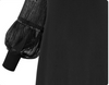 Wunderschön Schwarz/Grau/Burgund Spitze Gehäkelt Stickerei Ärmel Pullover