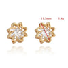 18K Gold Galvanized Austrian Zircon Earrings   white