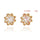 18K Gold Galvanized Austrian Zircon Earrings   white