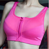 Shockproof sports bra running fitness wicking zip-front vest yoga aerobics bra