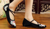 Chinese Ethnic Embroidery Ballet Flat Marry Janes Dancing Shoes Butterfly