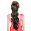 70cm Chic  Long Curled Hair Cap Wave Curl Elastic Button Ponytail Wig